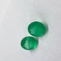 4.12 Ct. Colombian Emerald Round  Pair ( Calibrated )