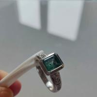 1.35 Ct Colombian Emerald Silver Ring