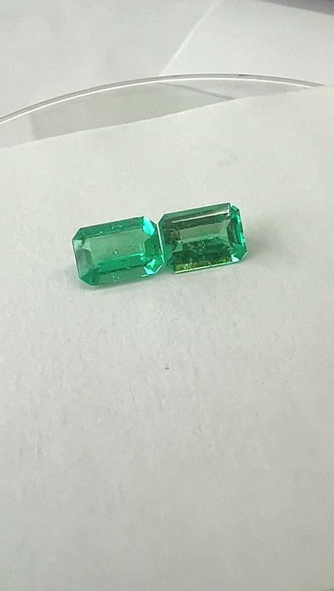 2.91 Ct.  Colombian Emerald Pair (Exceptional)